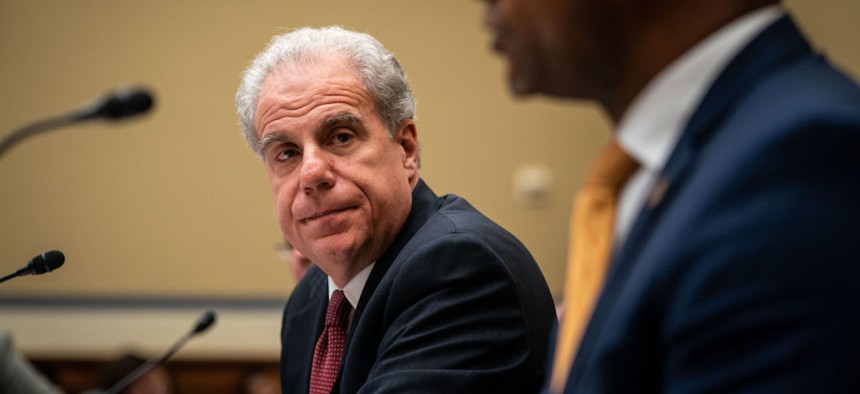 Michael Horowitz, chair of the Pandemic Response Accountability Committee, testifies during a House Oversight and Reform committee hearing to discuss COVID Pandemic Federal Spending on Feb. 1, 2023, in Washington, DC. 
