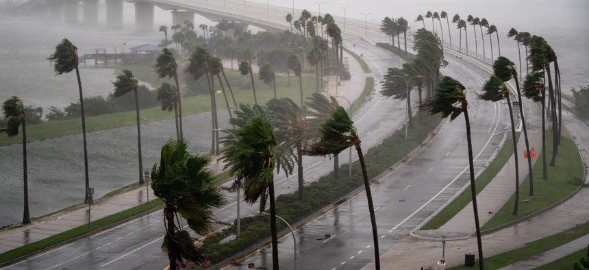 Hurricane Ian slams into west coast of Florida on September 28, 2022.
