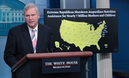 Secretary of Agriculture Tom Vilsack answered questions during a daily briefing about how a potential government shutdown might affect welfare and food stamp programs. 