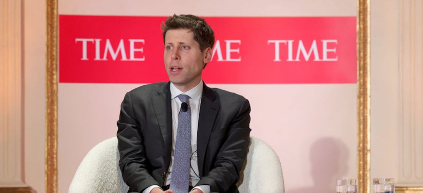 Sam Altman, CEO of OpenAI, speaks onstage during A Year In TIME at The Plaza Hotel on Dec. 12, 2023, in New York City. 
