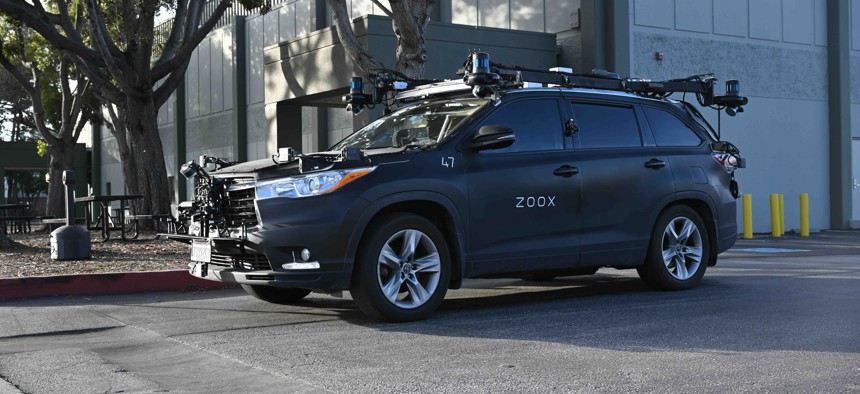 Zoox is testing its self-driving software on Toyota Highlanders near its headquarters in Foster City, California.