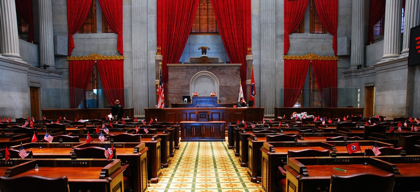 The chamber of the Tennessee State Senate in Nashville