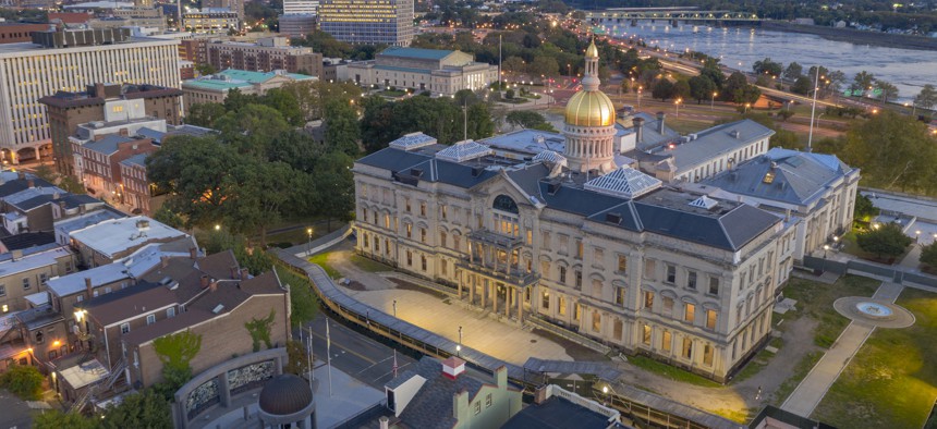 The New Jersey State Capitol in Trenton. Lawmakers in the state were the latest to pass comprehensive data privacy legislation, the 13th state in the nation to do so.