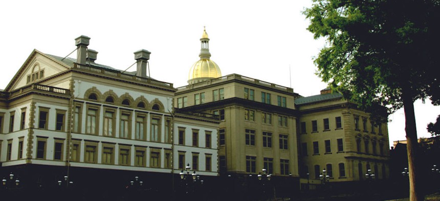 An exterior view of the New Jersey State Capitol Building on Oct. 23, 2023, in Trenton, New Jersey.