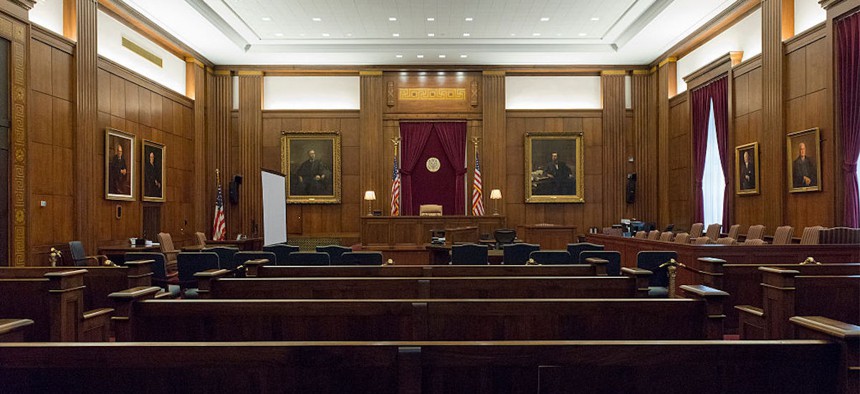A courtroom in Cincinnati, Ohio