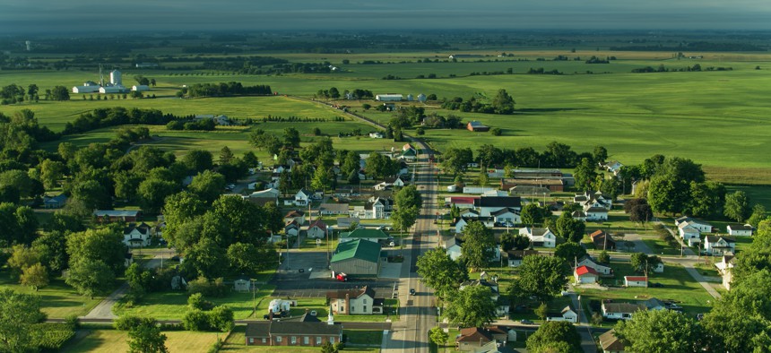 Small town of Mount Sterling in Madison County, Ohio