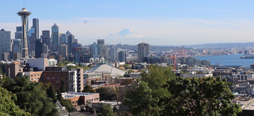 Downtown Seattle and space needle from Kerry park