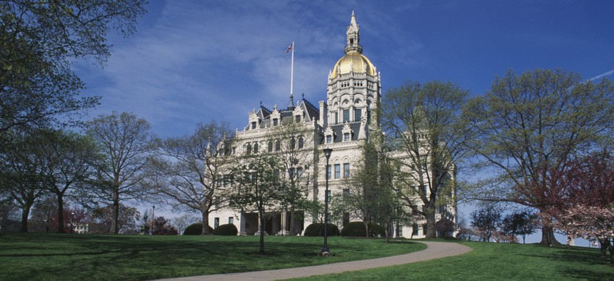 Connecticut state capitol building in Hartford