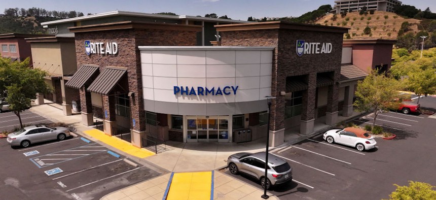 An aerial view of Rite Aid store on June 20, 2024, in San Rafael, California. 