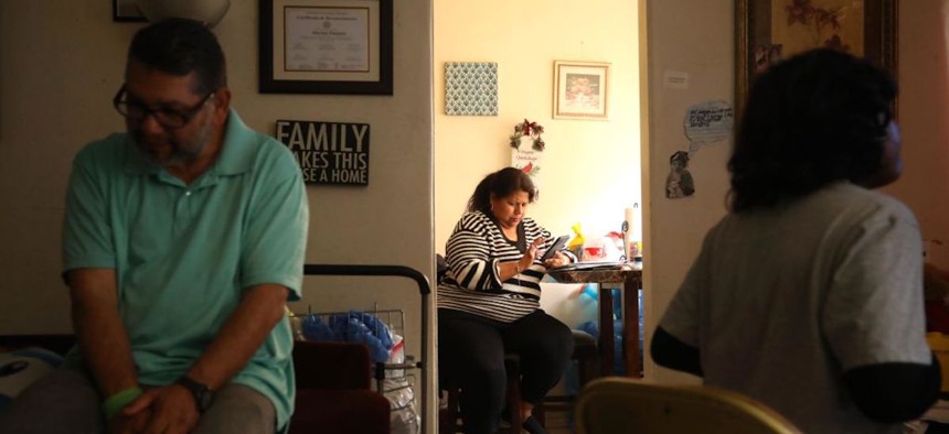 "We need it for work, school and our zoom meetings," said Luis Coronado, left, about the end of Affordable Connectivity Program, while spending time with his family in Huntington Park, California, on April 19. 2024.