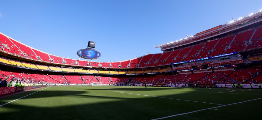 A general view of GEHA Field prior to the United States playing Uruguay at GEHA Field at Arrowhead Stadium on July 01, 2024 in Kansas City, Missouri.