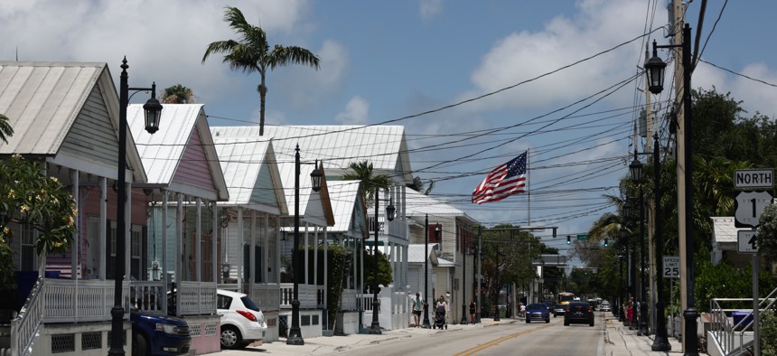 A view of the street in Key West, Fla.. Voters in several states, including Florida, will cast ballots this fall on referendums to cut or eliminate property taxes.