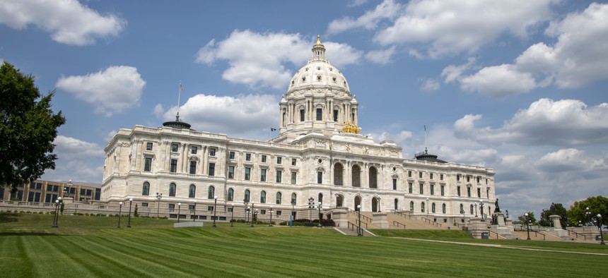 The Minnesota State Capitol in St. Paul, Minn. Minnesota is among the states that could see partisan legislative control change after November’s elections, according to the National Conference of State Legislatures.