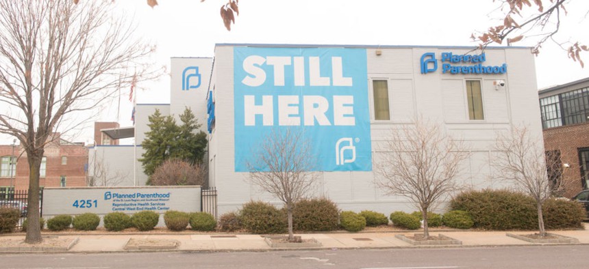 The outside of the Planned Parenthood Reproductive Health Services Center in St. Louis, as seen on Tuesday, March 8, 2022. 