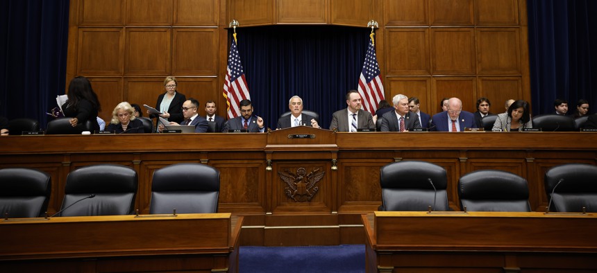 Members of the House Select Subcommittee on the Coronavirus Pandemic hear testimony at a hearing earlier this year. The subcommittee's final report said states could have done more to prevent unemployment insurance fraud.