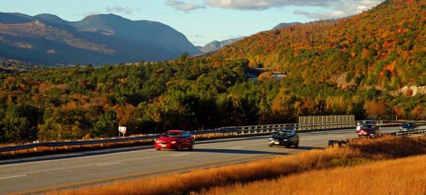 Interstate 93 South in New Hampshire