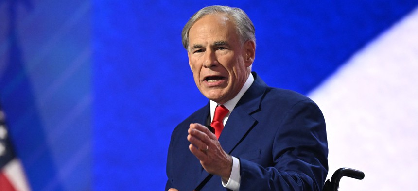 Texas Gov. Greg Abbott speaks during last year's Republican National Convention. Abbott has backed new legislation to establish the Texas Cyber Command in a bid to boost the state's cyber posture.