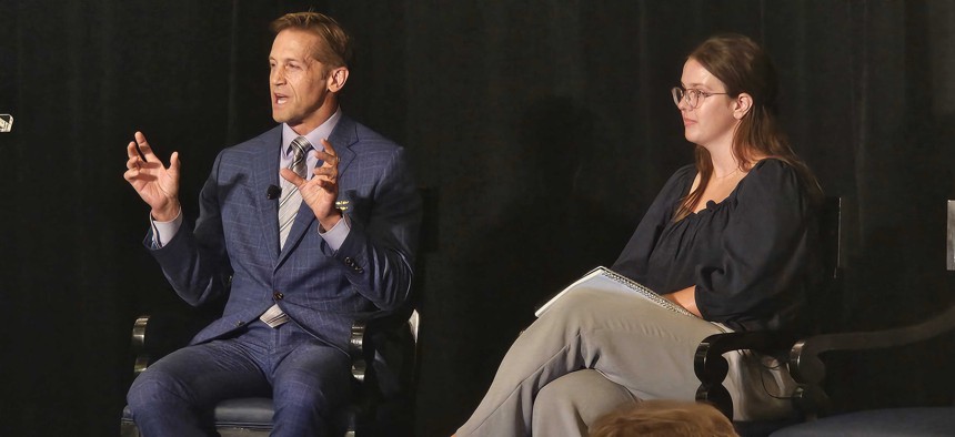 Rep. Rich McCormick, R-Ga., speaks during a panel session at GovExec's Government Efficiency Summit.