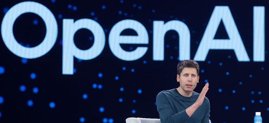 Open AI CEO Sam Altman speaks during Snowflake Summit 2025 at Moscone Center on June 2, 2025, in San Francisco, California.