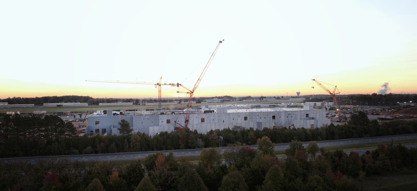 Construction of Microsoft Azure data center campus in Leesburg, Virginia, on Oct. 19, 2024.