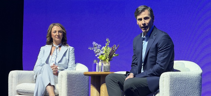 Missouri Department of Social Services Chief Information Officer Toi Wilde (left) spoke at ServiceNow's Knowledge 2026 conference in Las Vegas May 6 alongside ServiceNow vice president of State & Local Government and Education Barry Ridgway.