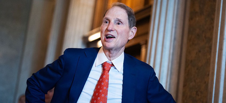 Sen. Ron Wyden, D-Ore., is seen during votes in the U.S. Capitol on Wednesday, June 17, 2026.