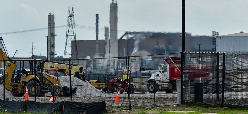 Construction continues at an xAI data center on Riverport Rd in Memphis, Tennessee, on April 25, 2025.