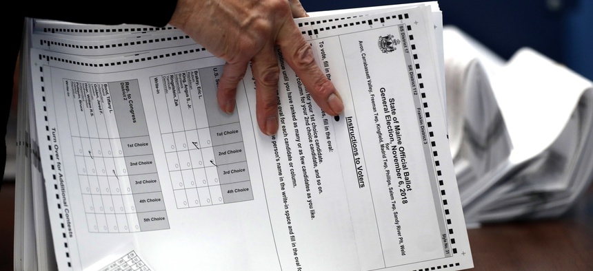 Ballots are prepared for Maine's election in 2018, the first congressional race in American history to be decided by the ranked-choice voting method.