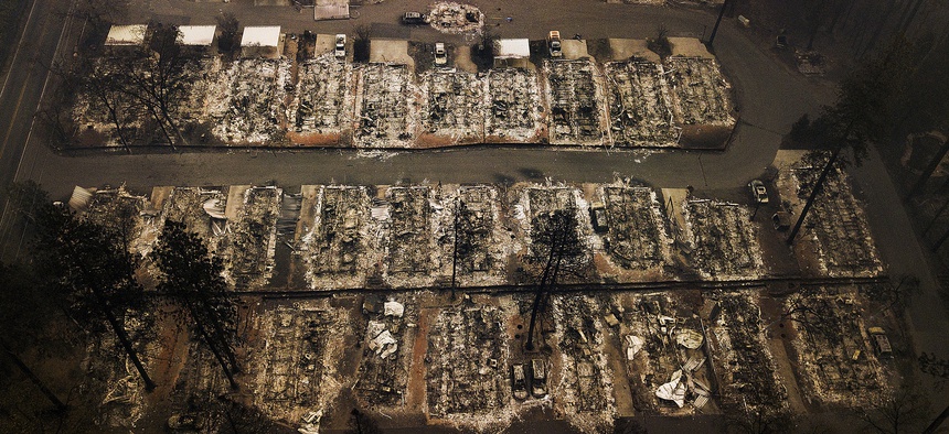 Paradise, California, was raised by the 2018 Camp Fire. Over 19,000 of its residents moved to neighboring Chico.