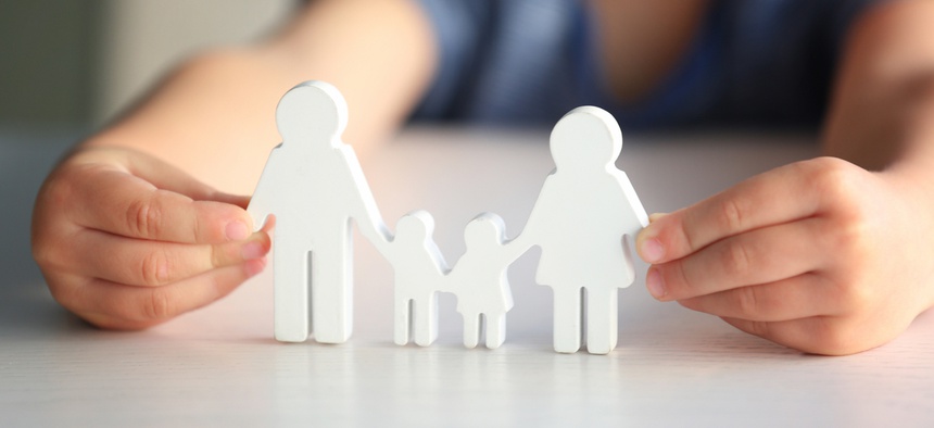 The state promotes "permanency" for children in foster care, which can mean adoption or reunification with biological parents or other families.