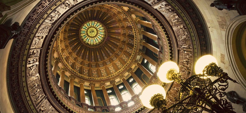 A view from inside the state capitol building in Springfield, Illinois. The state is among those that have moved their income tax filing deadlines to July in response to the coronavirus outbreak.