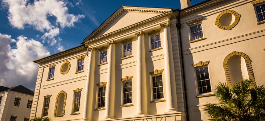 The courthouse in Charleston County, South Carolina. Charleston county, like most counties across the country, is facing a significant budget shortfall as a result of the coronavirus pandemic.