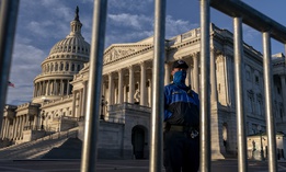 The Senate side of the U.S. Capitol is seen on the morning of Election Day, Tuesday, Nov. 3, 2020, in Washington.