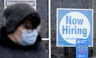 In this Saturday, Feb. 6, 2021 file photo, a now hiring sign is displayed at a CD One Price Cleaners in Schaumburg, Ill. 